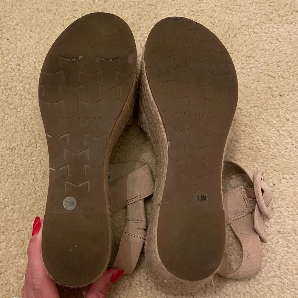 EUC Marc Fisher Rex Platform Espadrille Wedge Sandal - Picture 4 of 11